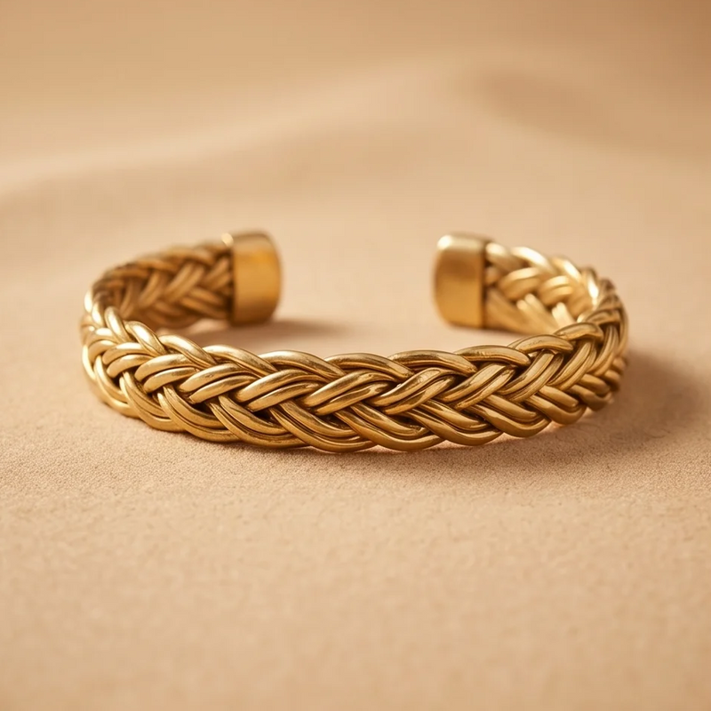 Bond gold-tone braided cuff bracelet